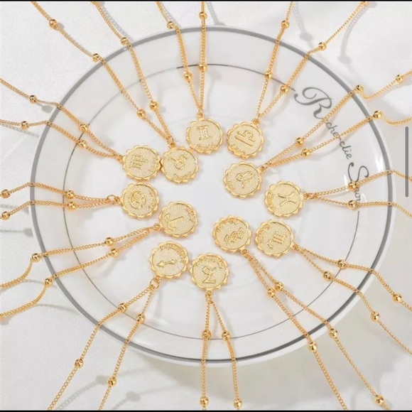 Zodiac sign coin pendant necklace - Picture 6 of 12